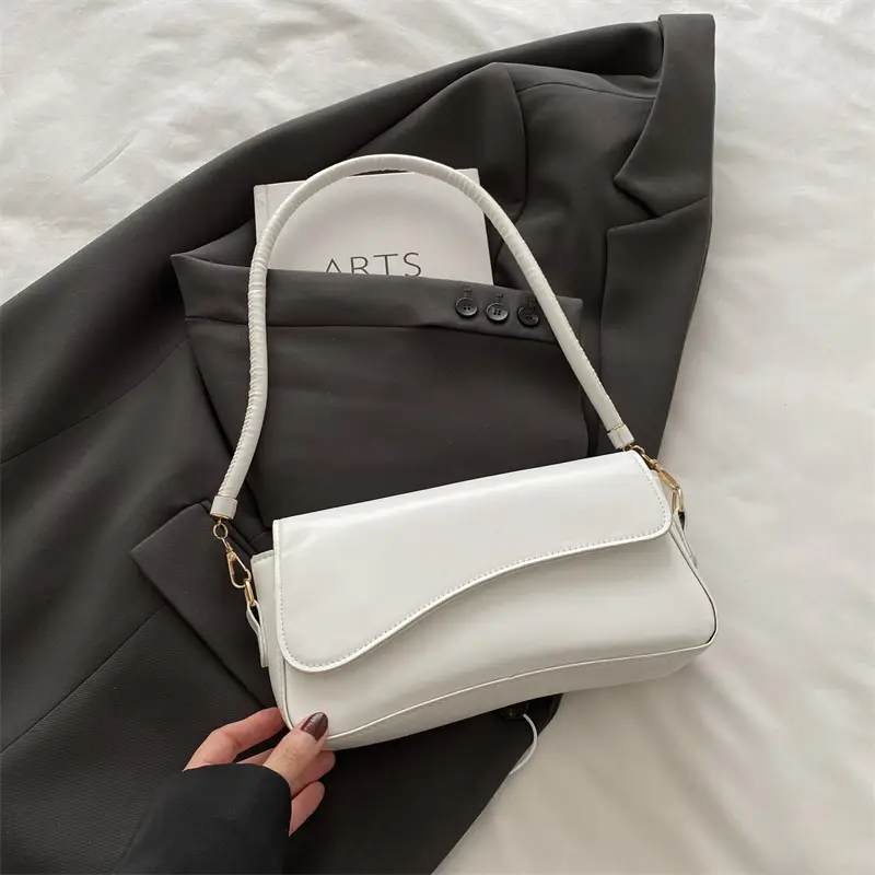 Cross-Border Armpit Bag Women 2025 New Retro Simple Pure Color - Image 3