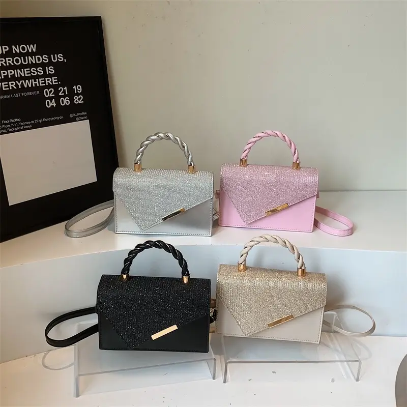 Women's Square Shoulder Bag Beige Diamond Textured 2025