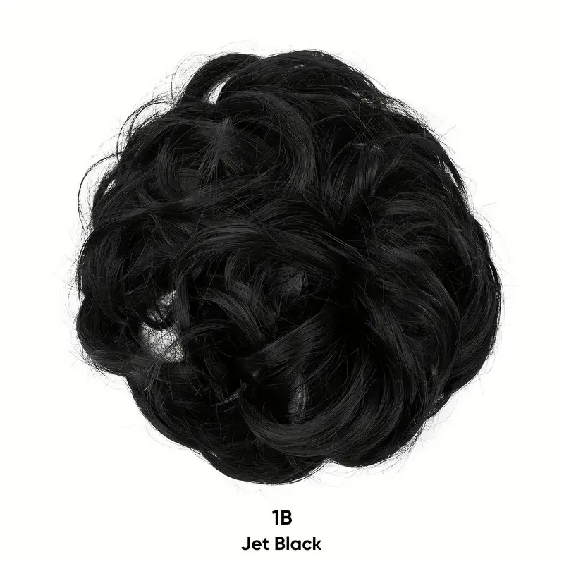 European and American Wig Bun Hair Tie Straight Hair Hair Ring Bun Wig Natural Fluffy Curly Hair Cross-Border Wig for Women - Image 16