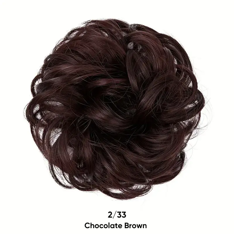 European and American Wig Bun Hair Tie Straight Hair Hair Ring Bun Wig Natural Fluffy Curly Hair Cross-Border Wig for Women - Image 17