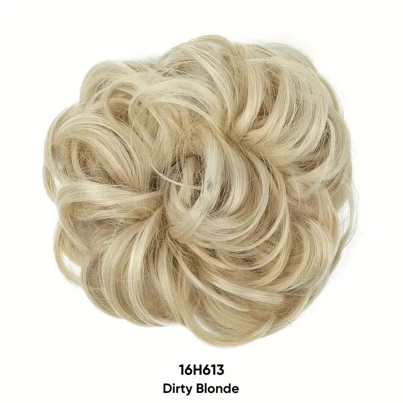 European and American Wig Bun Hair Tie Straight Hair Hair Ring Bun Wig Natural Fluffy Curly Hair Cross-Border Wig for Women - Image 21