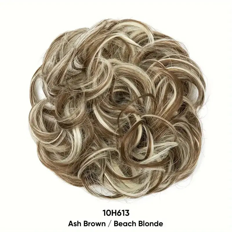 European and American Wig Bun Hair Tie Straight Hair Hair Ring Bun Wig Natural Fluffy Curly Hair Cross-Border Wig for Women - Image 24