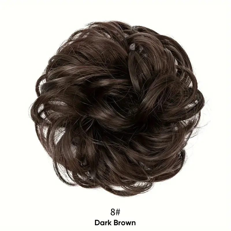 European and American Wig Bun Hair Tie Straight Hair Hair Ring Bun Wig Natural Fluffy Curly Hair Cross-Border Wig for Women - Image 26