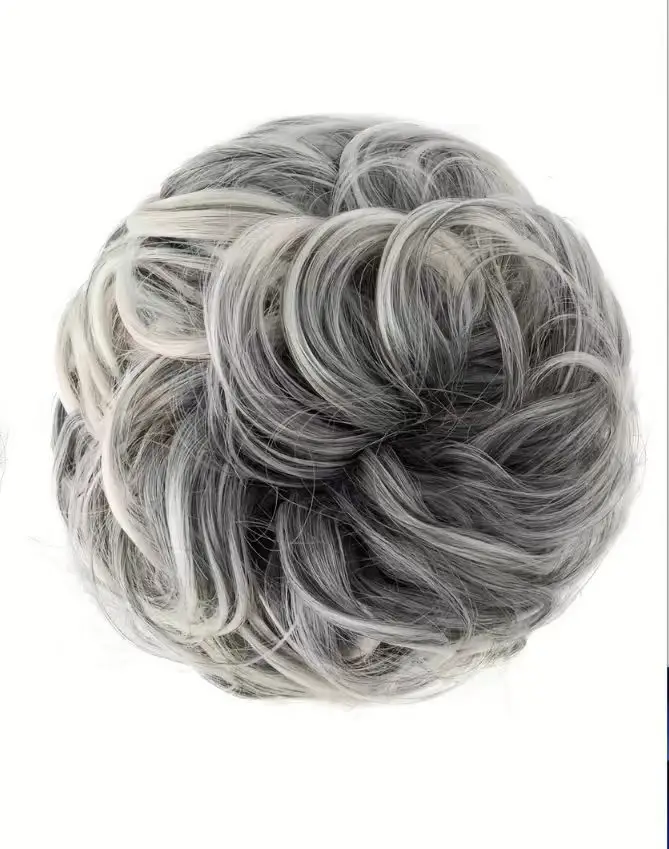 European and American Wig Bun Hair Tie Straight Hair Hair Ring Bun Wig Natural Fluffy Curly Hair Cross-Border Wig for Women - Image 27