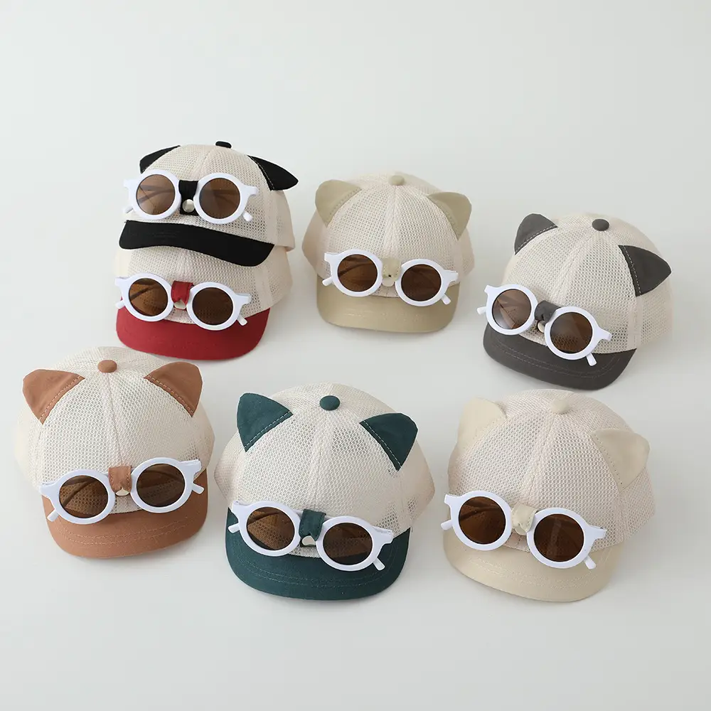 Baby Cat Ear Sunglasses Hat for Boys Girls Infants Korean Style — feature 8