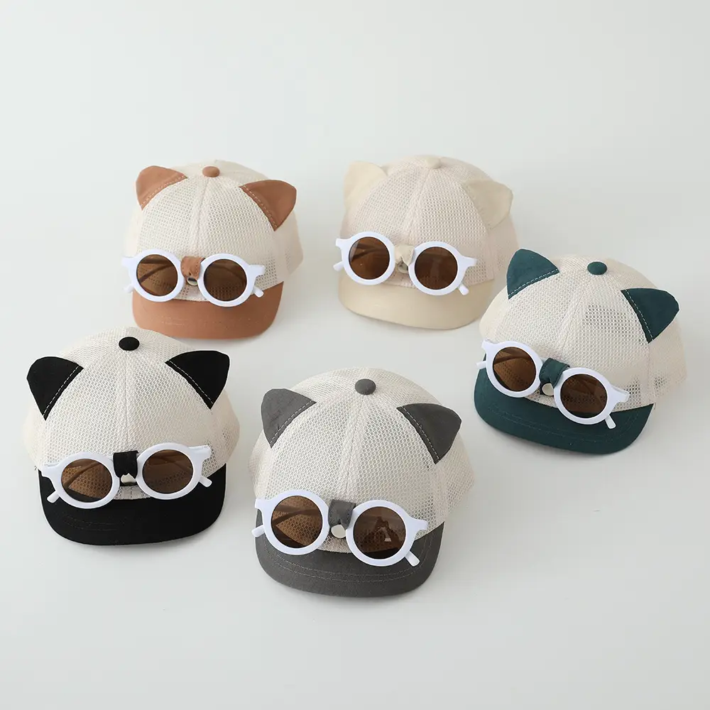 Baby Cat Ear Sunglasses Hat for Boys Girls Infants Korean Style — feature 9