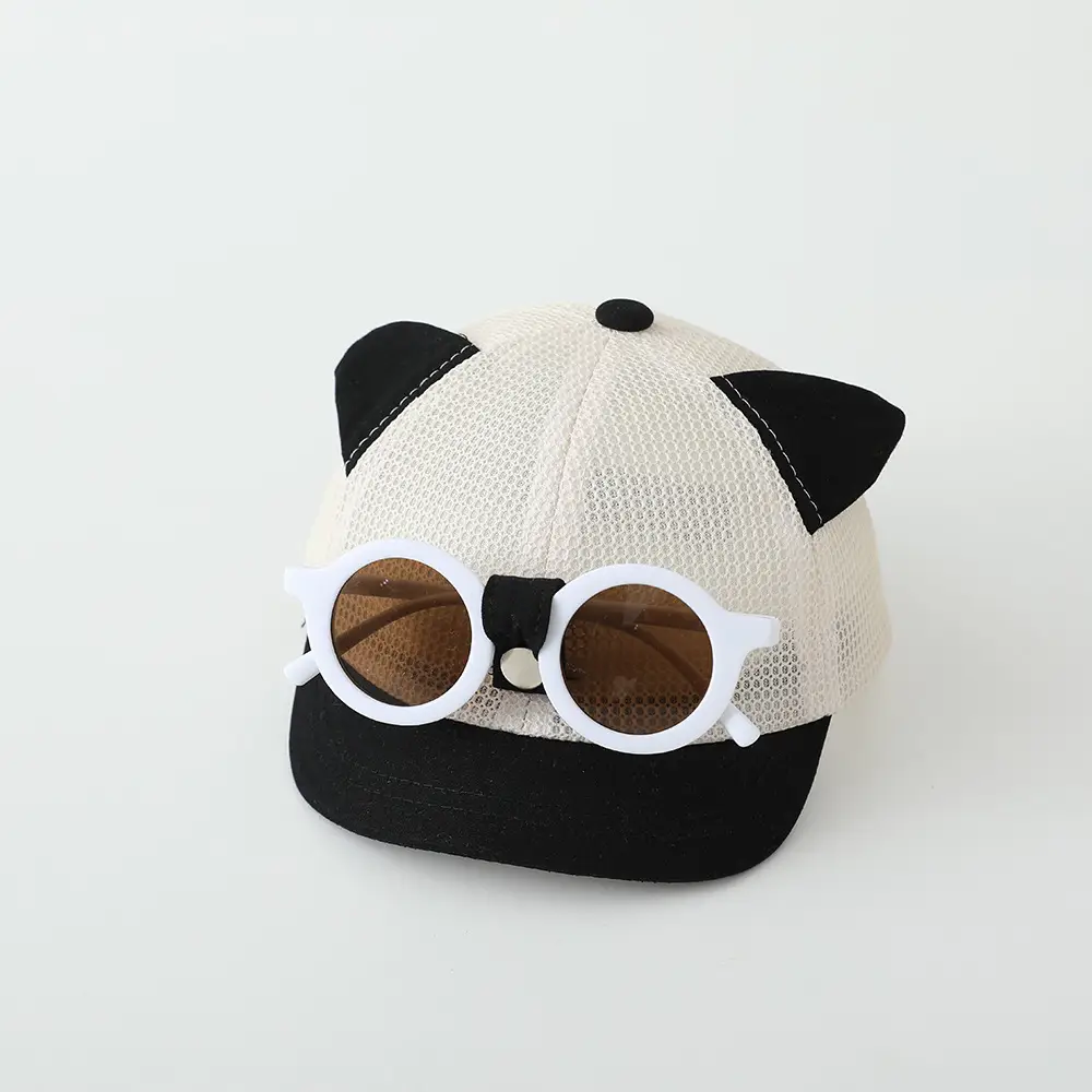 Baby Cat Ear Sunglasses Hat for Boys Girls Infants Korean Style - Image 2