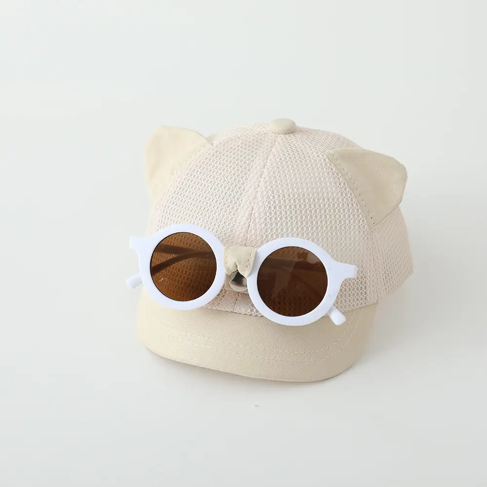 Baby Cat Ear Sunglasses Hat for Boys Girls Infants Korean Style - Image 3