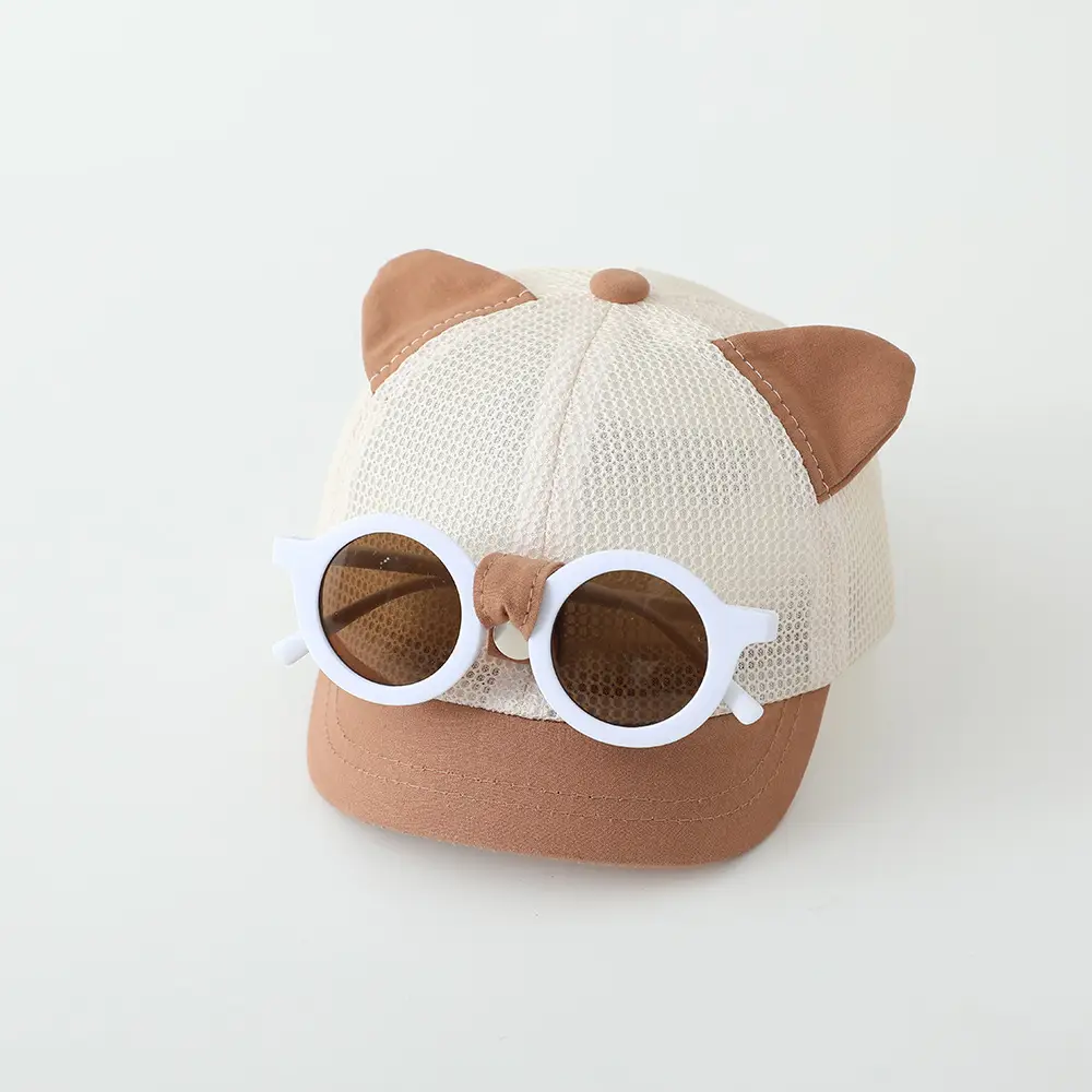 Baby Cat Ear Sunglasses Hat for Boys Girls Infants Korean Style - Image 5