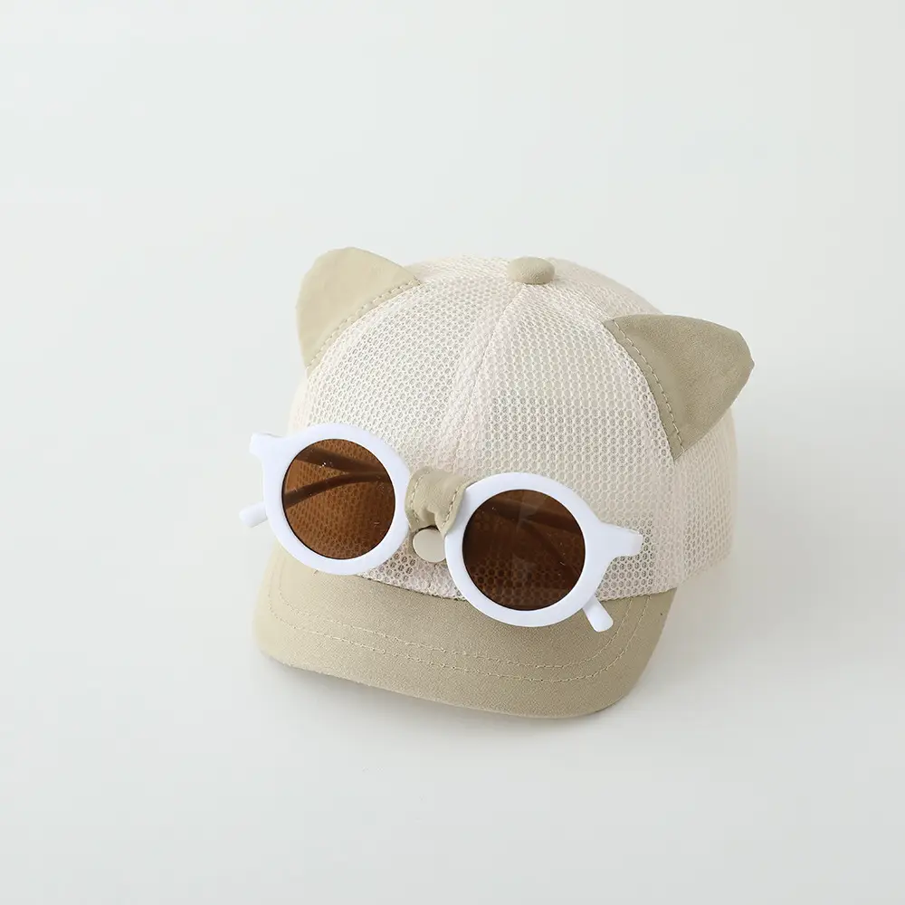 Baby Cat Ear Sunglasses Hat for Boys Girls Infants Korean Style - Image 6
