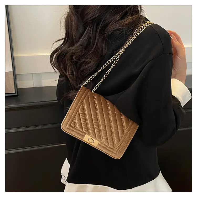 Gold Embroidered Chain Crossbody Bag for Women — feature 17