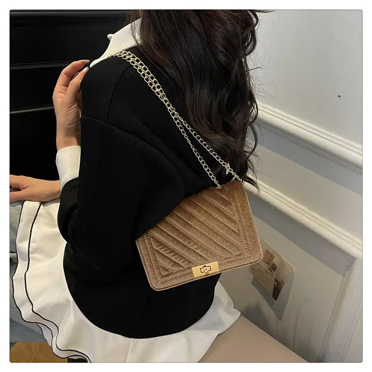 Gold Embroidered Chain Crossbody Bag for Women — feature 18