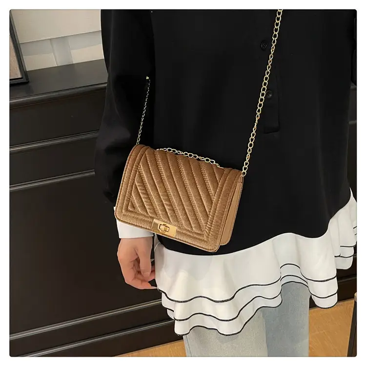 Gold Embroidered Chain Crossbody Bag for Women — feature 19