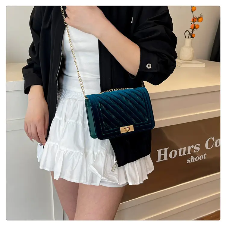 Gold Embroidered Chain Crossbody Bag for Women — feature 22
