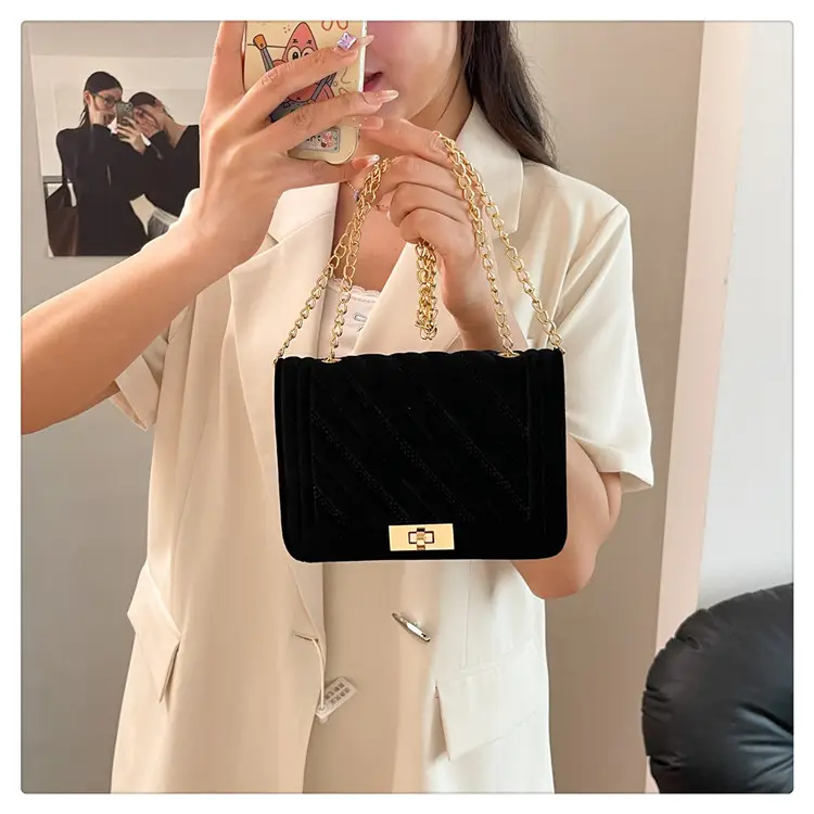 Gold Embroidered Chain Crossbody Bag for Women — feature 23
