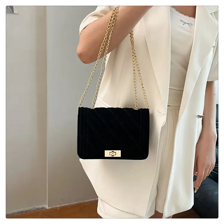 Gold Embroidered Chain Crossbody Bag for Women — feature 24