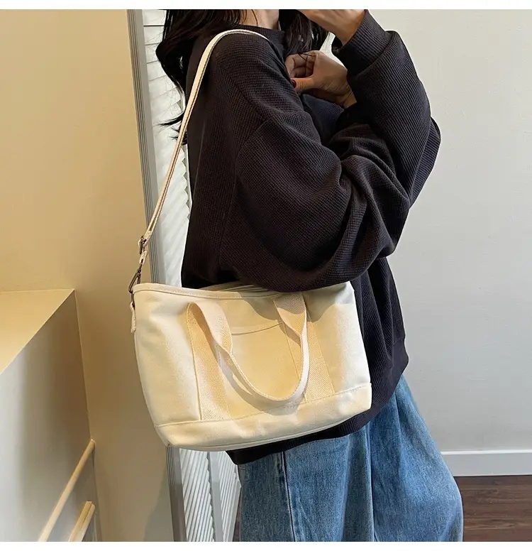 Cross-border New Casual Shoulder Bag Canvas Large Capacity — feature 10