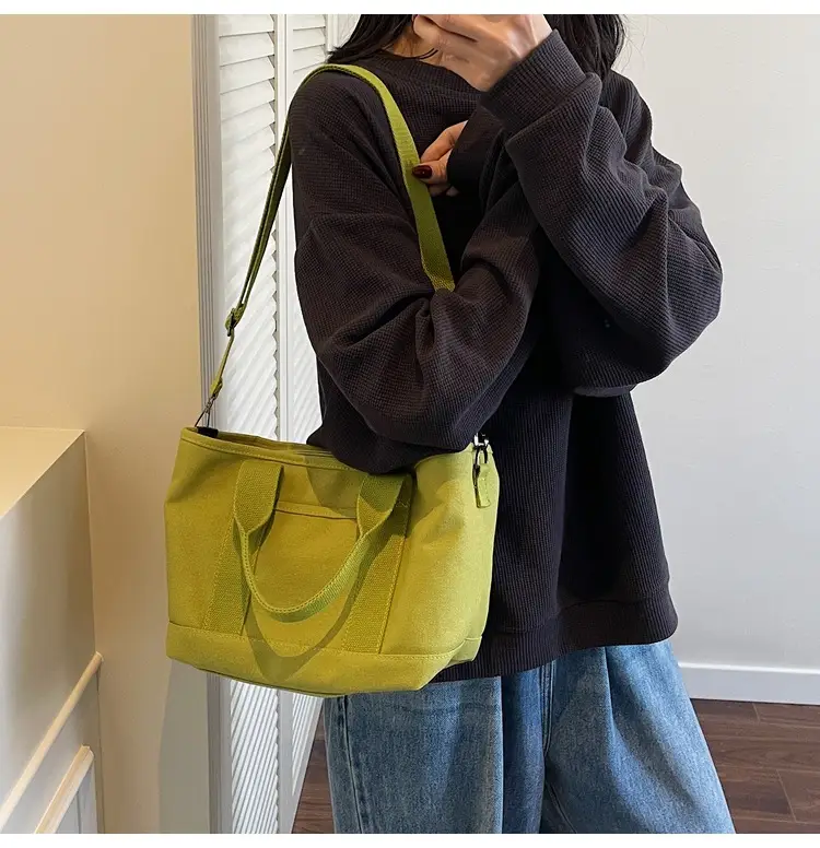 Cross-border New Casual Shoulder Bag Canvas Large Capacity — feature 13