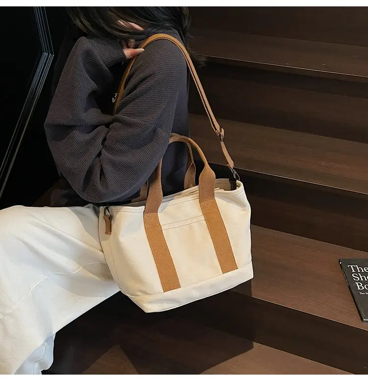 Cross-border New Casual Shoulder Bag Canvas Large Capacity — feature 15
