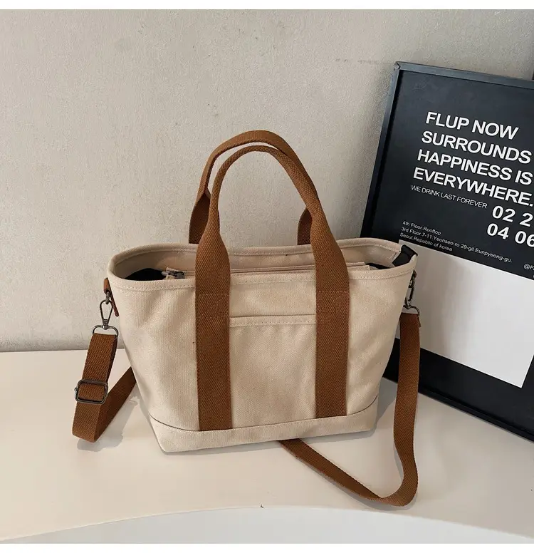 Cross-border New Casual Shoulder Bag Canvas Large Capacity - Image 3