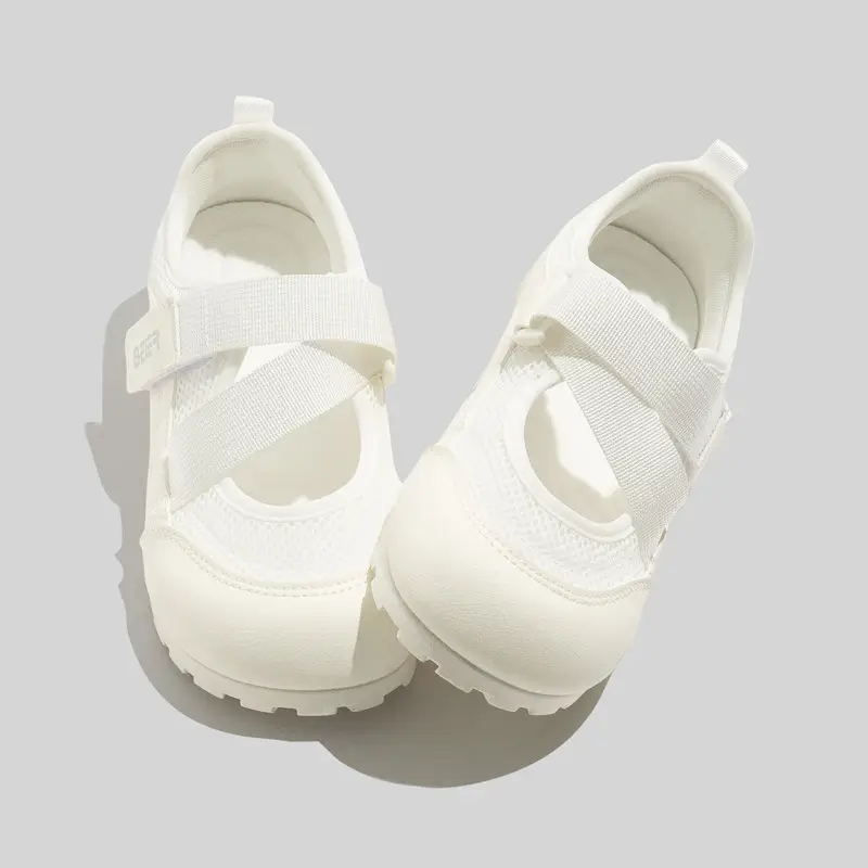 White Mary Jane Casual Shoes for Women with Strap