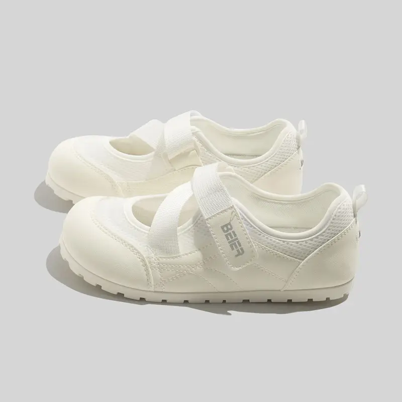 White Mary Jane Casual Shoes for Women with Strap