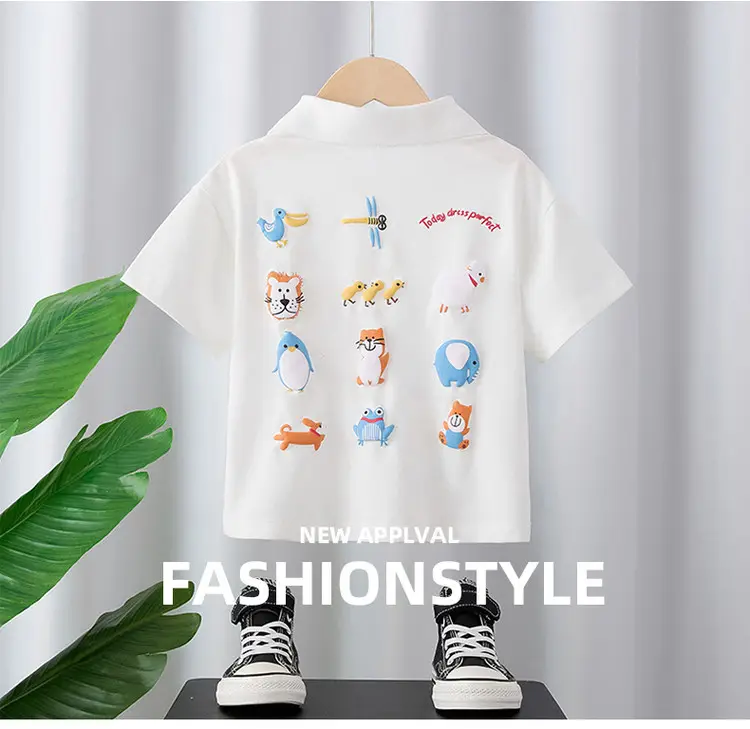 White Cotton Polo Shirt for Boys Summer 2025 — feature 1
