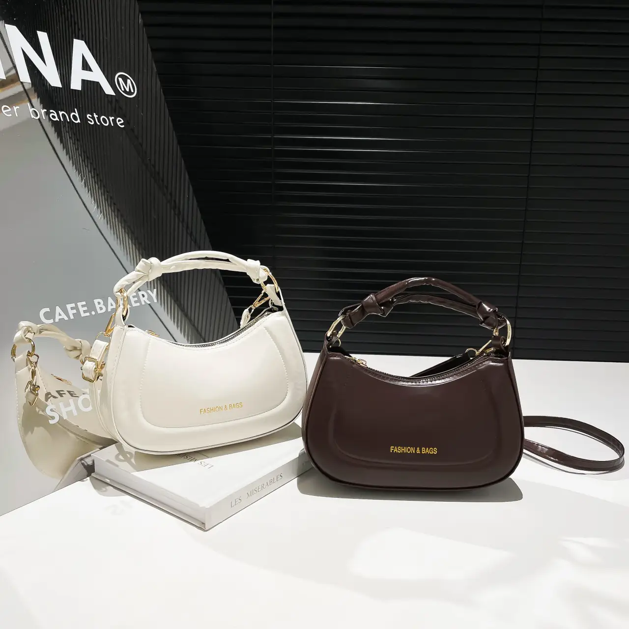 White Leather Handbag for Women Spring Summer - Image 5