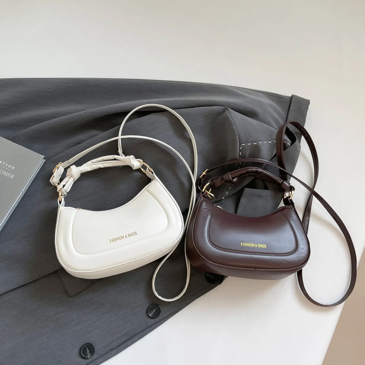 White Leather Handbag for Women Spring Summer - Image 6