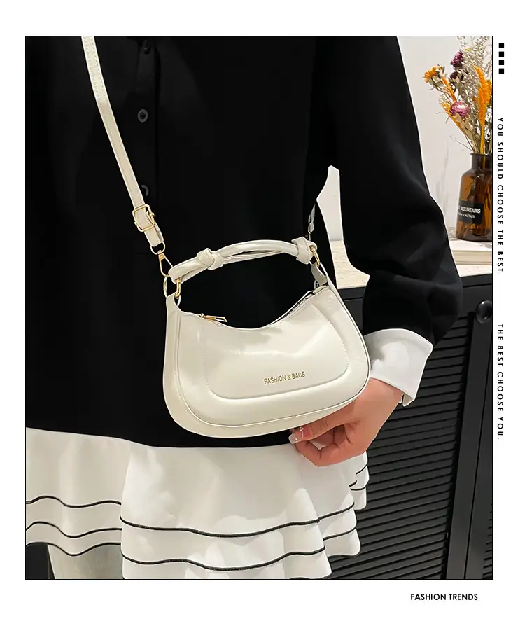 White Leather Handbag for Women Spring Summer — feature 1