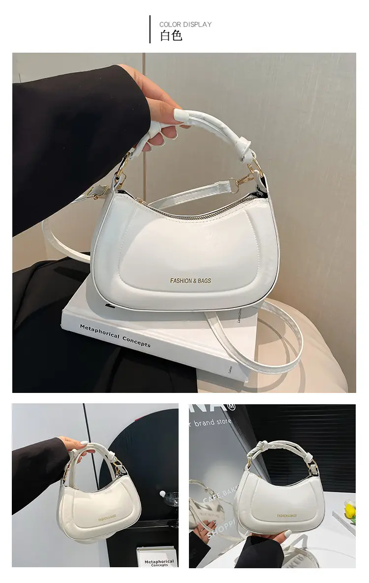 White Leather Handbag for Women Spring Summer — feature 11