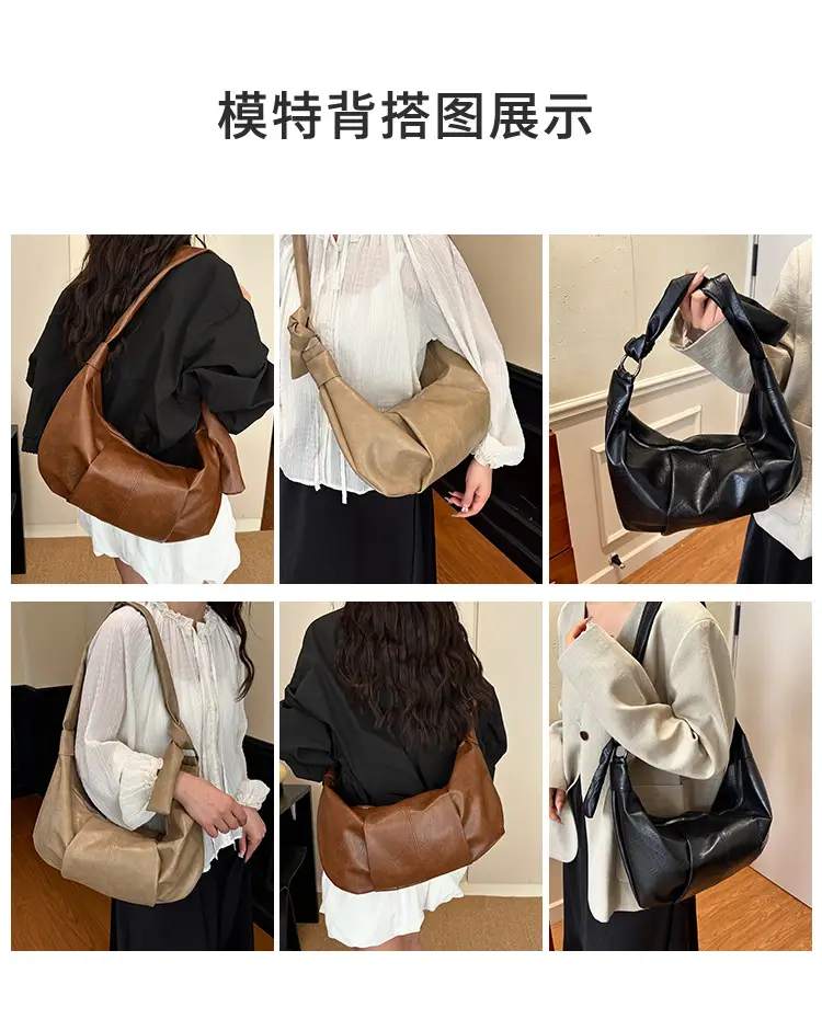 Korean Style Pleated Bag Large Capacity Beige — feature 7