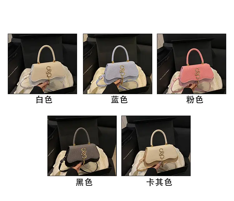 2025 Casual Diagonal Shoulder Bag with Letter Hardware — feature 4