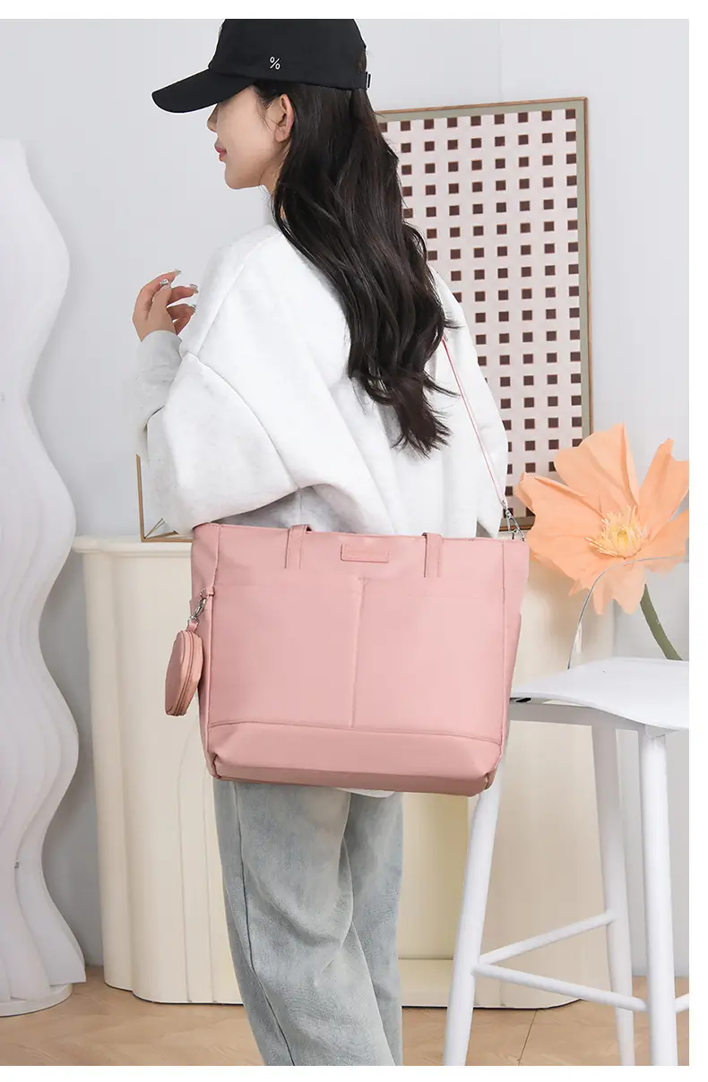 Pink Shoulder Bag for Mom Baby Large Capacity — feature 26