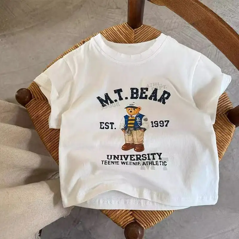 Men M.I.T. Bear University 1997 T-Shirt White — feature 5