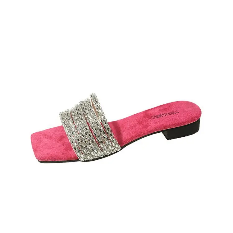 Women Rhinestone French Fairy Slippers Summer