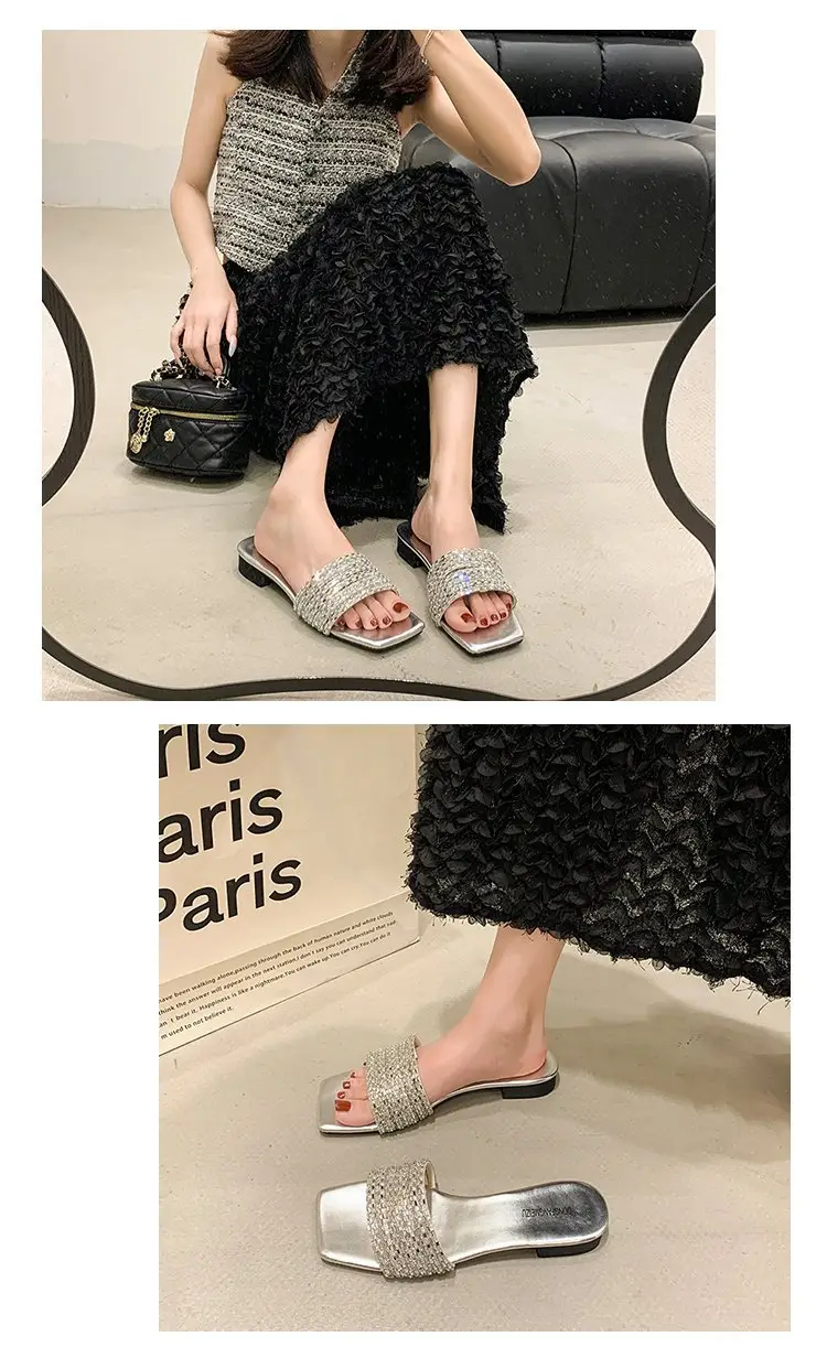 Women Rhinestone French Fairy Slippers Summer — feature 11