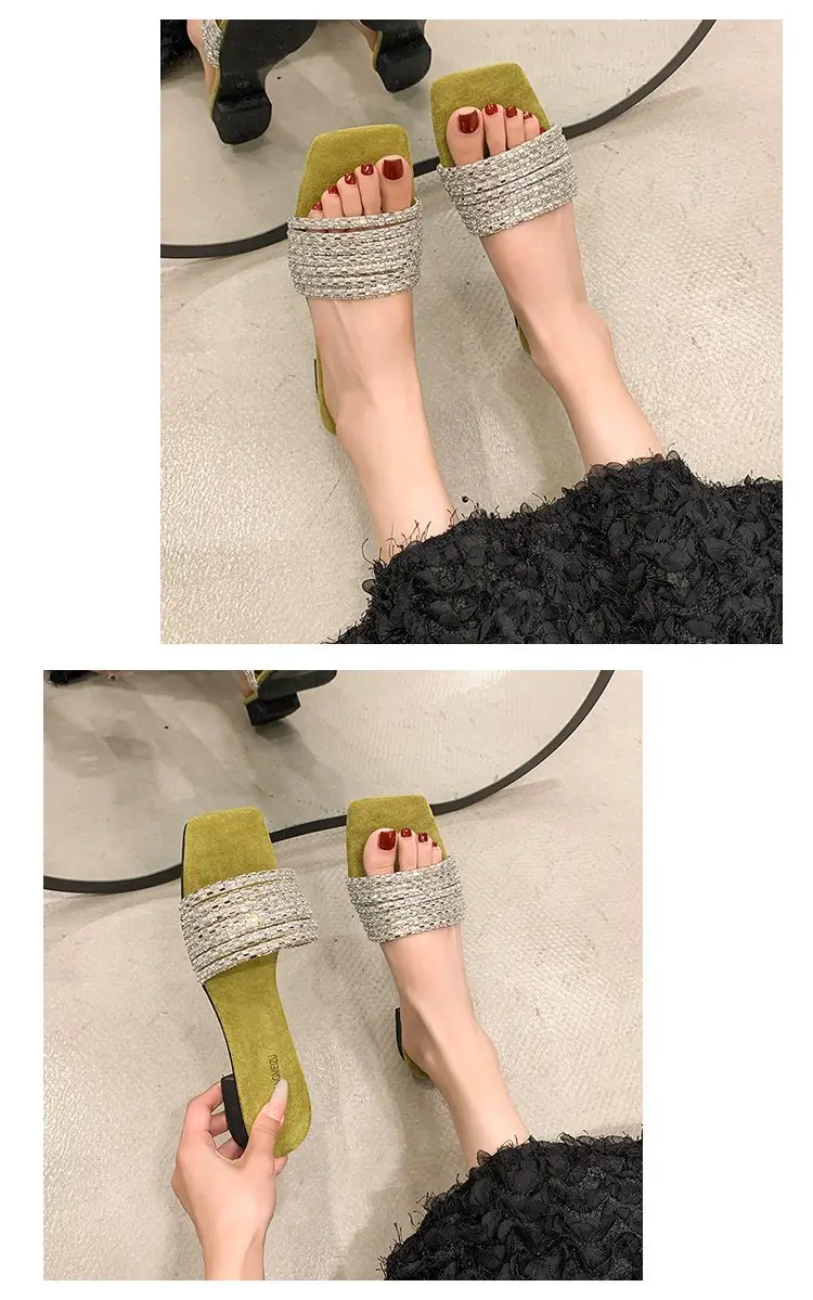 Women Rhinestone French Fairy Slippers Summer — feature 13