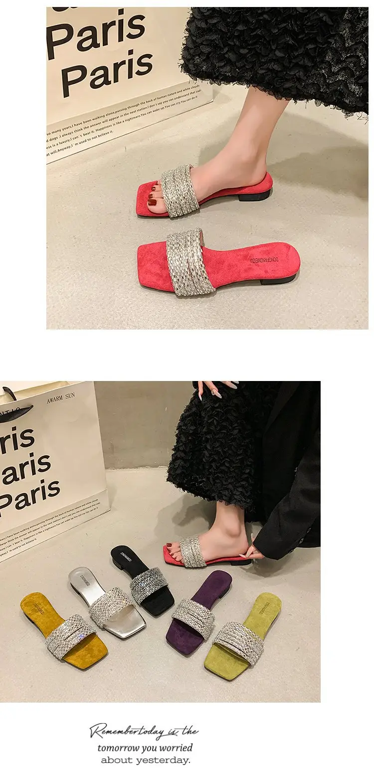 Women Rhinestone French Fairy Slippers Summer — feature 15