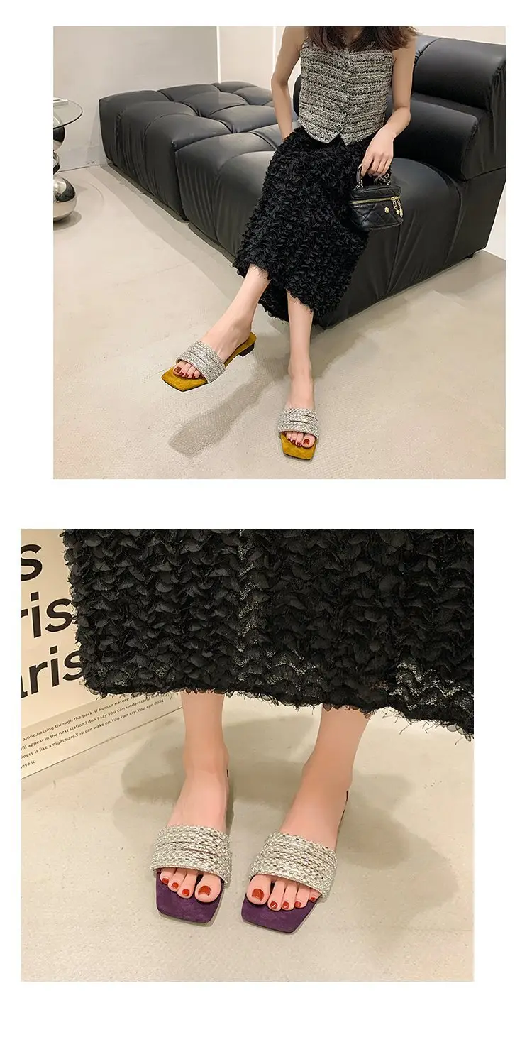 Women Rhinestone French Fairy Slippers Summer — feature 18