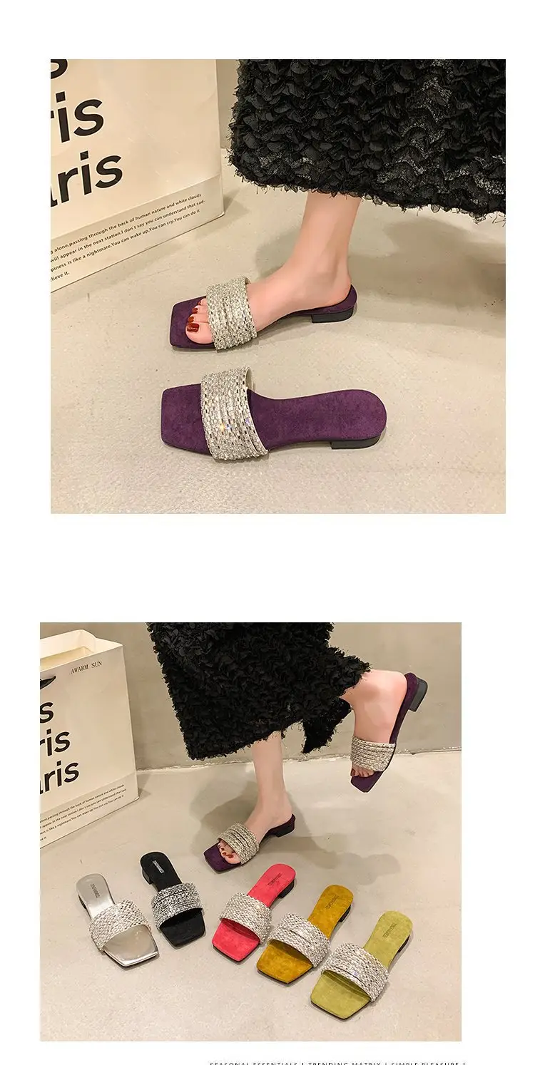 Women Rhinestone French Fairy Slippers Summer — feature 19