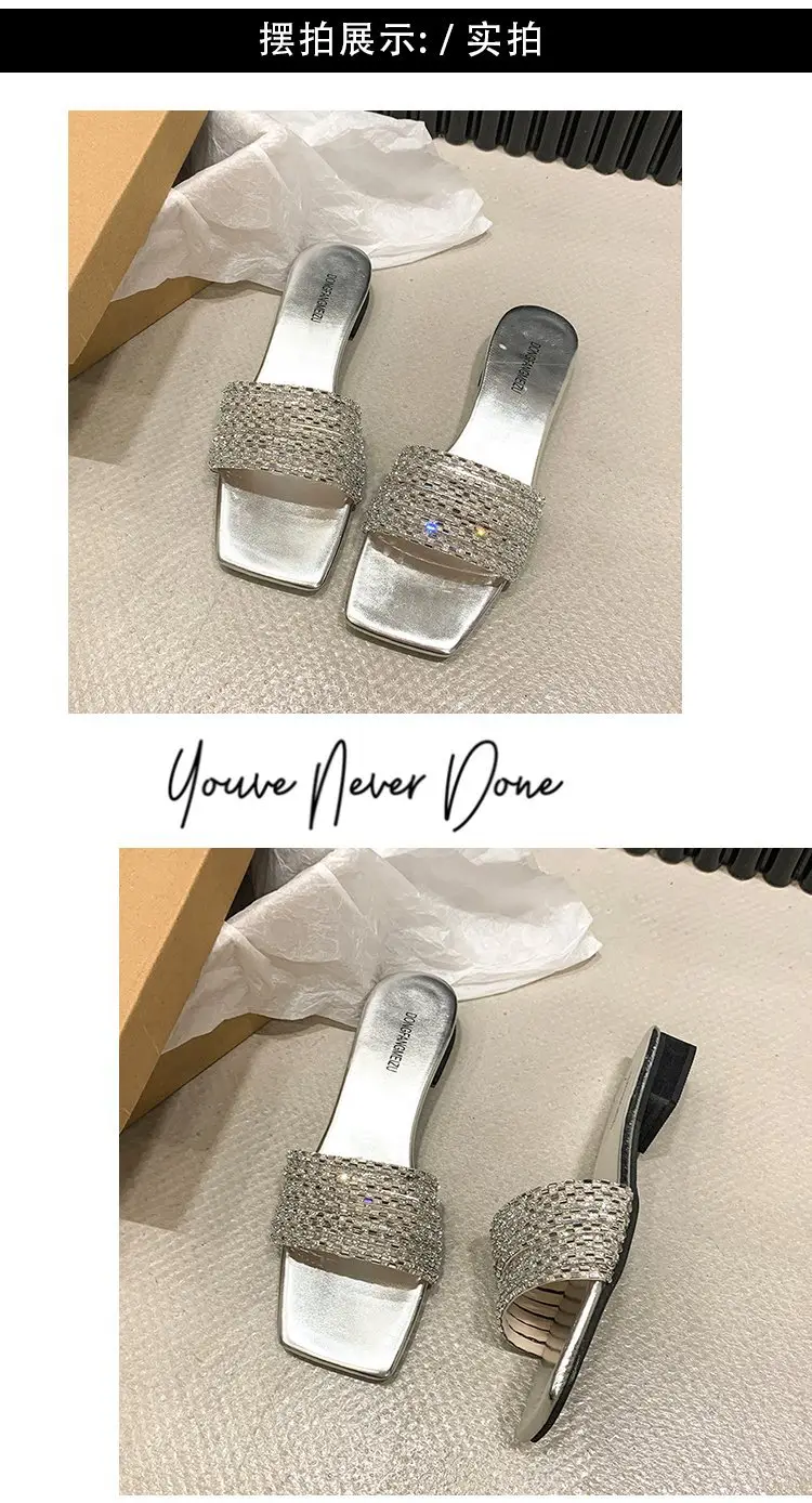 Women Rhinestone French Fairy Slippers Summer — feature 24