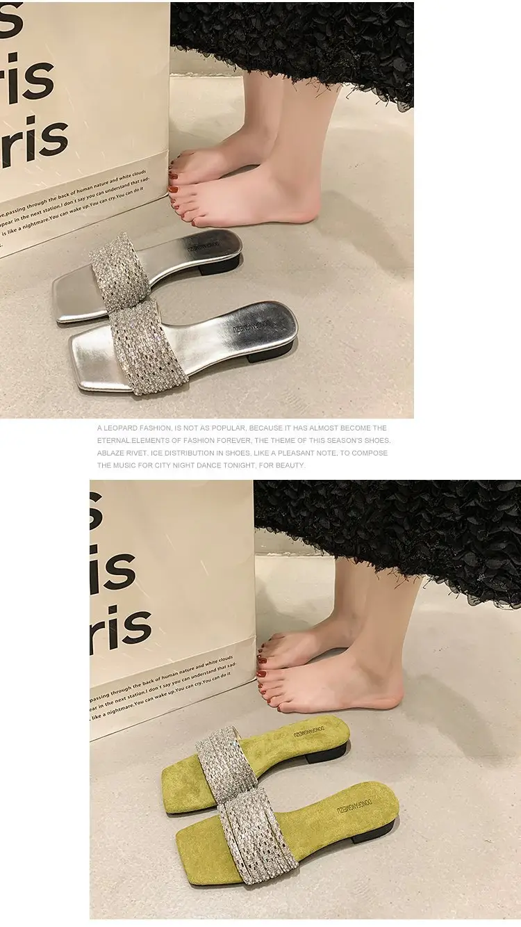 Women Rhinestone French Fairy Slippers Summer — feature 25