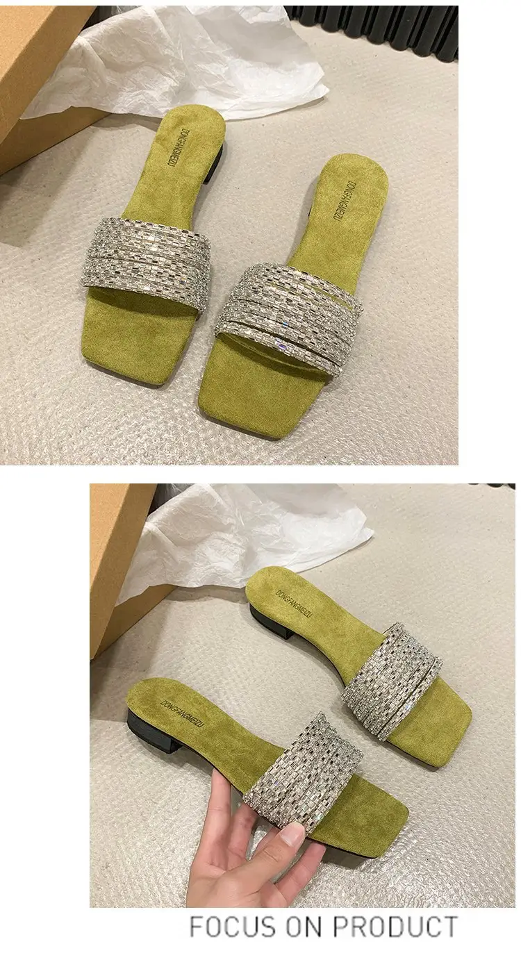 Women Rhinestone French Fairy Slippers Summer — feature 26