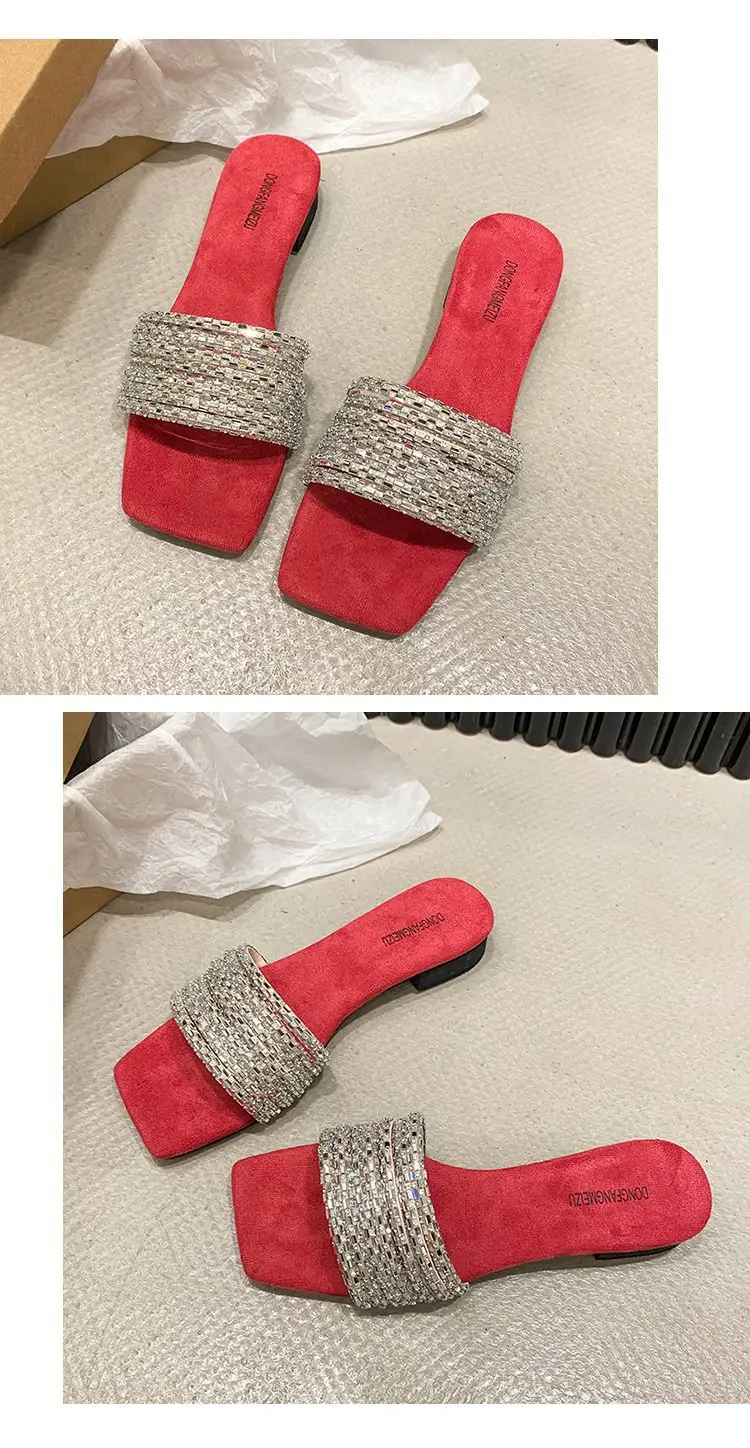 Women Rhinestone French Fairy Slippers Summer — feature 27