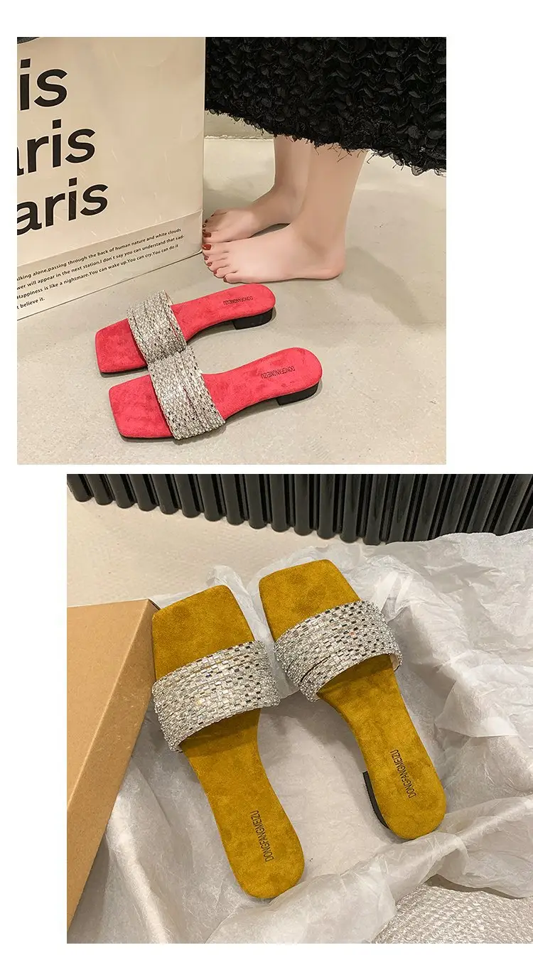 Women Rhinestone French Fairy Slippers Summer — feature 28
