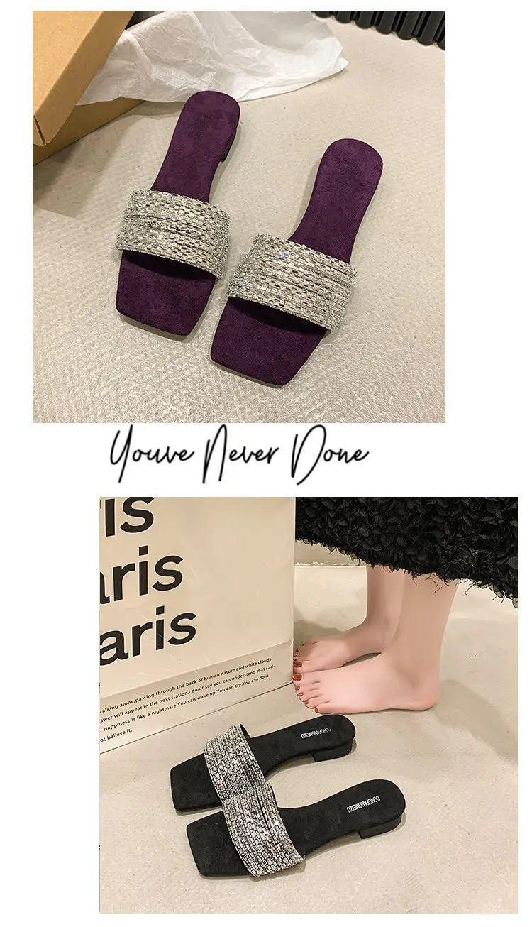 Women Rhinestone French Fairy Slippers Summer — feature 31