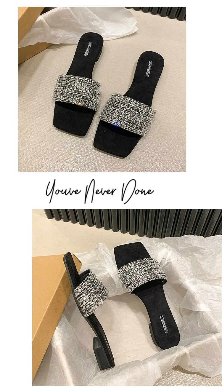 Women Rhinestone French Fairy Slippers Summer — feature 32
