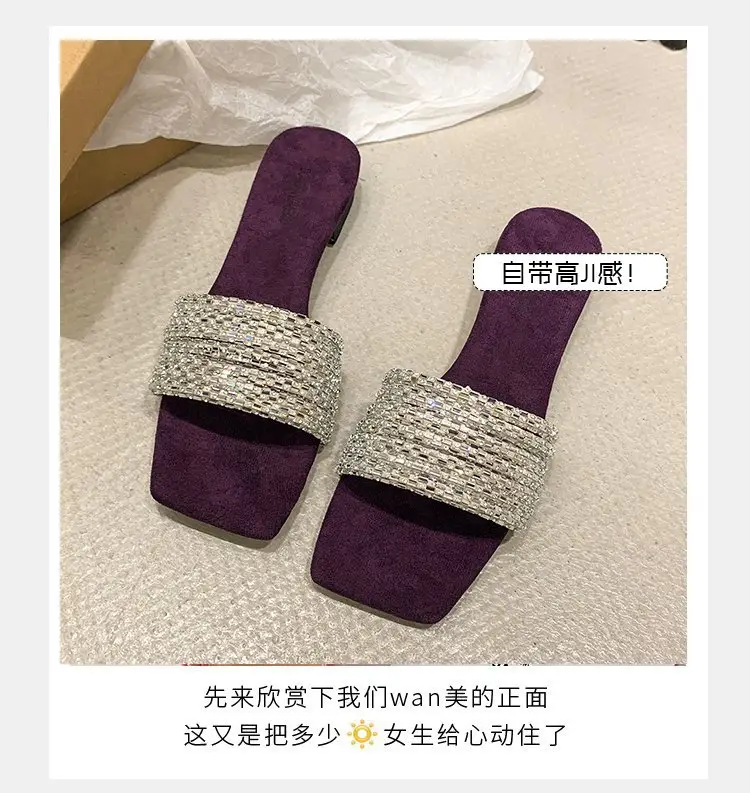 Women Rhinestone French Fairy Slippers Summer — feature 6