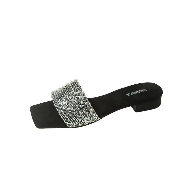 Women Rhinestone French Fairy Slippers Summer